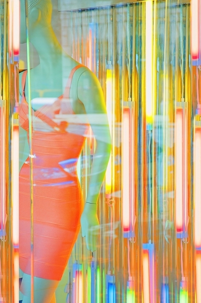 Photograph Mitchell Funk Color Lights In Window on One Eyeland